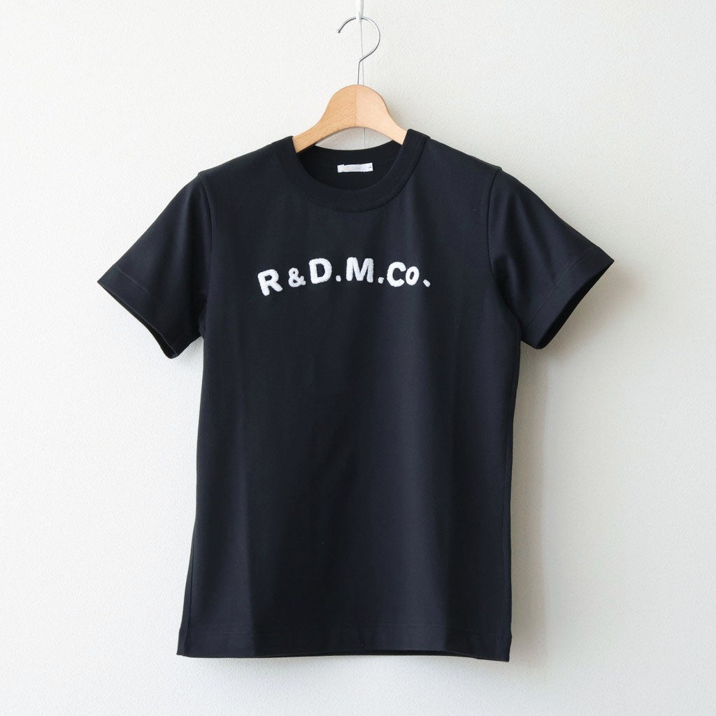 PILE EMBROIDERY T-SHIRT #Black [no.7979]