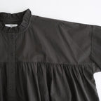 40s POPLIN PLAIN FRILL COLLAR SHIRT #9700 GREY [NSL25542]