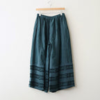 一瞬の花：Gathered pants #abyssal blue [11261-10213]