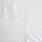 high twist cotton sheer jersey turtle-neck Tee #off white [WVFL-UW104]