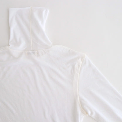 high twist cotton sheer jersey turtle-neck Tee #off white [WVFL-UW104]