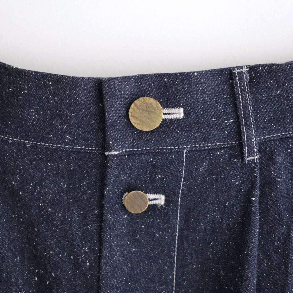 夜の散歩 Wide tapered trousers #Navy [26F-PT062-CSD]
