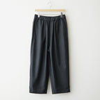 WOOL SERGE 2TUCK TAPERED EASY PANTS #9800 CHARCOAL [GNMDS2501WS]