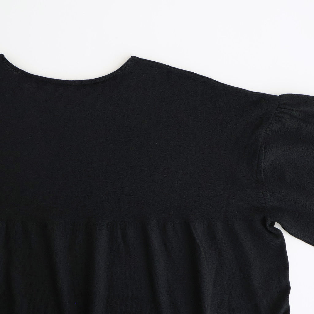 存在すること：Gathered sleeves sweater #black [13243-13109]