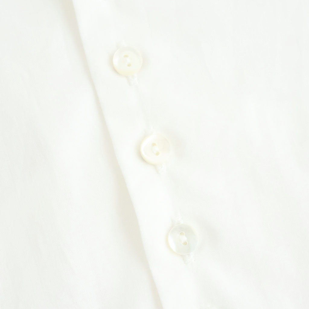 静寂の⽋⽚ Gathered half-placket blouse #white [TLF-226-SH010-la]