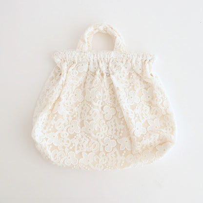 CROWN MOTIF LACE BAG #White [no.7532]