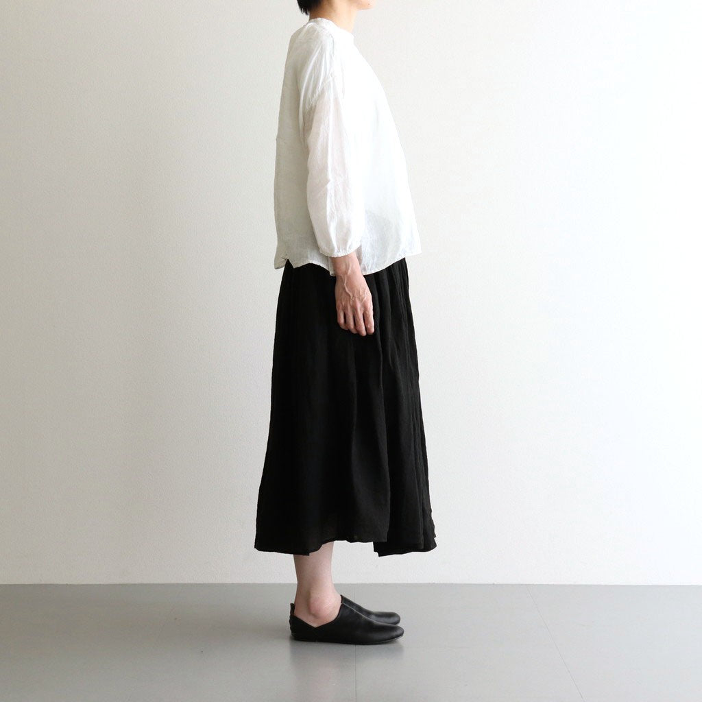 LINEN HEMP SMOCK BLOUSE #Off White [no.7421]