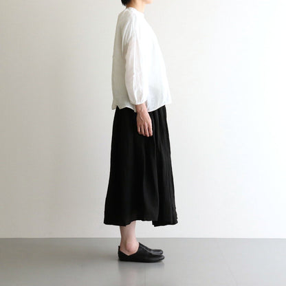 LINEN HEMP SMOCK BLOUSE #Off White [no.7421]