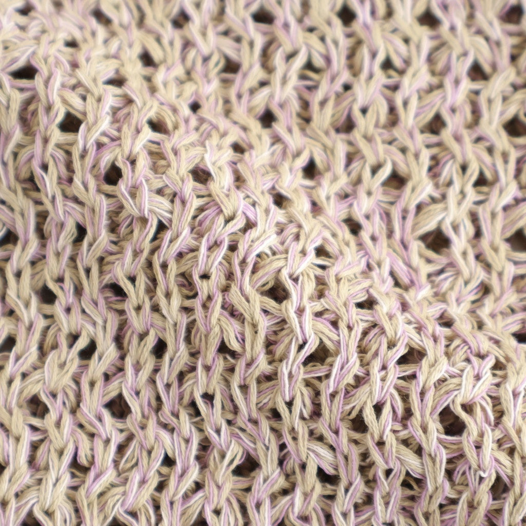 double honeycomb mesh-knit buttonless C/D #sand beige mix [WXSP-UW112]