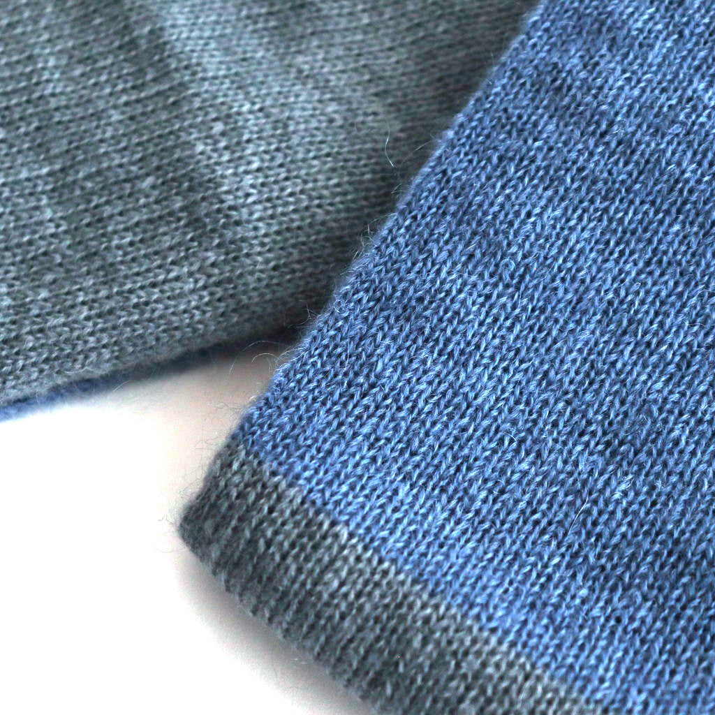 MUFFLER MOHAIR #SLATE BLUE/GREY [TMB-GNT5]