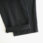 フレンチリネン/東炊きストライプ ギャザータックPT #001 クロ [TS260PT074]