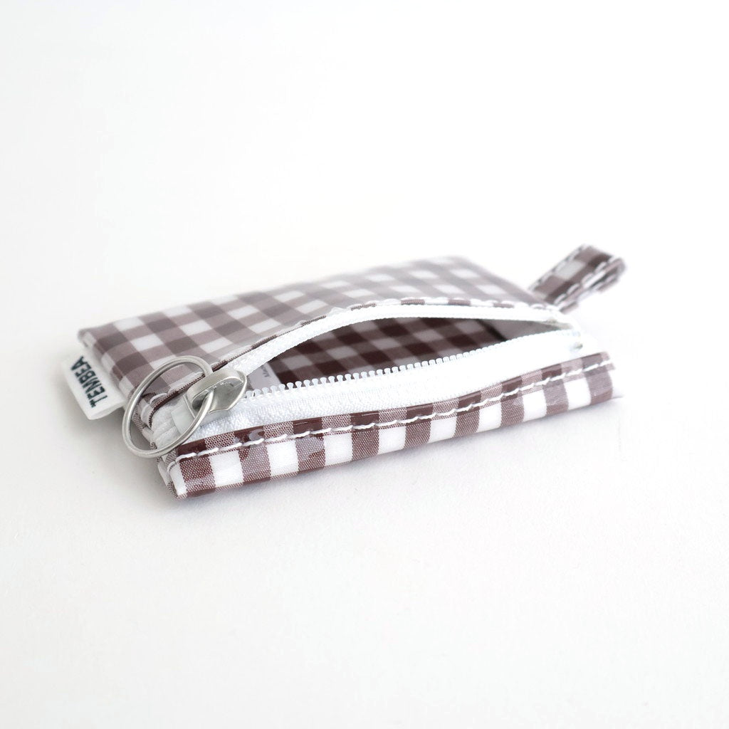 FLAT POUCH MINI #GINGHAM BROWN [TMB-2352A]