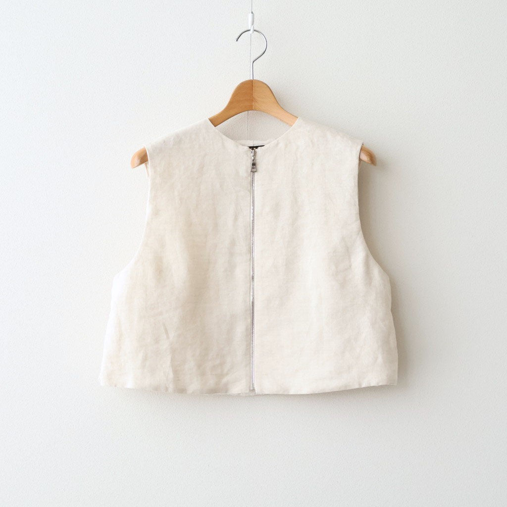 SHIRRING VEST #Amtique White [no.8003]