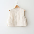 SHIRRING VEST #Amtique White [no.8003]