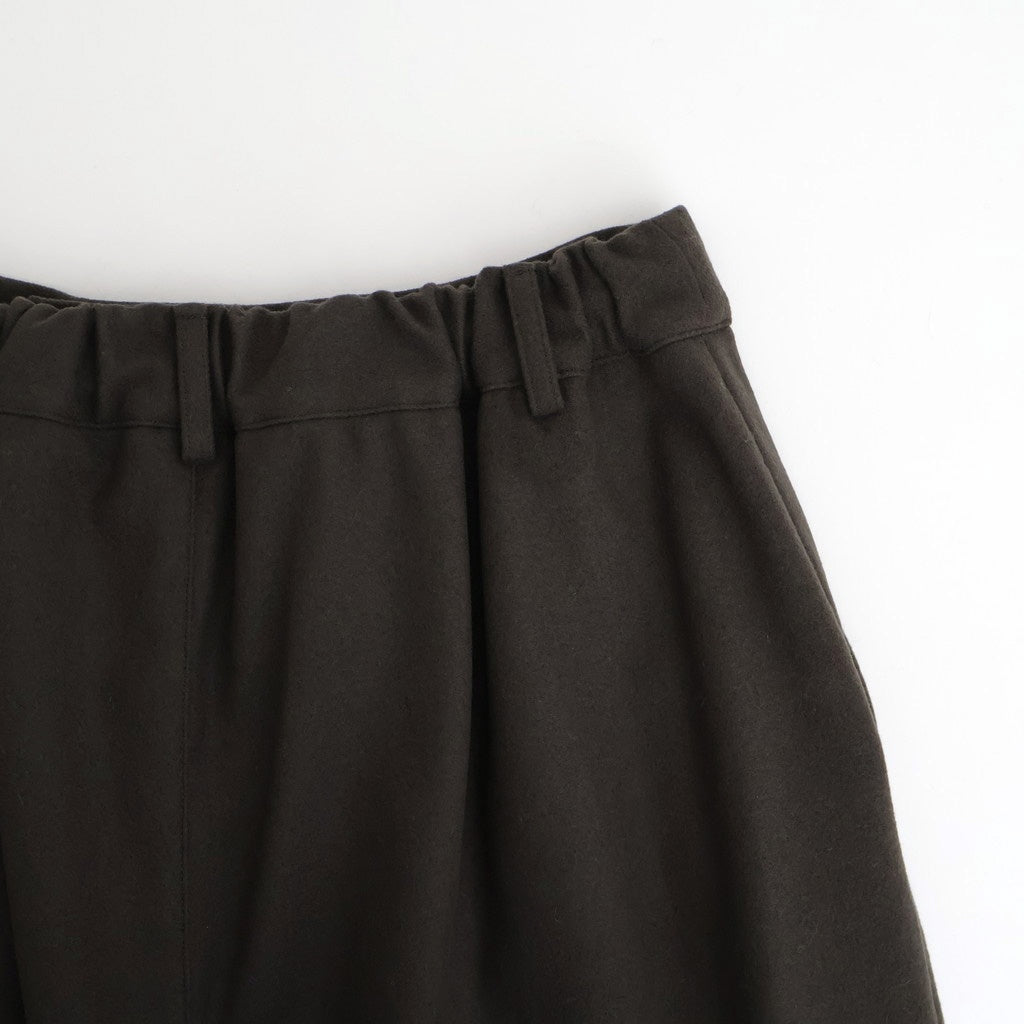 夜色：Tucked pants #A olive brown [13251-18113]