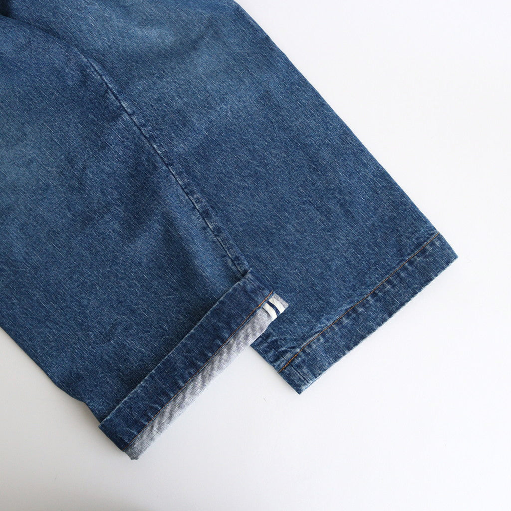 TUCK DENIM WIDE PANTS （VINTAGE LIKE） #INDIGO [no.6675]