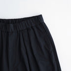 COTTON/LINEN DYED WEATHER 2TUCK WIDE EASY PANTS #9900 BLACK [GNMDS2502CLW]