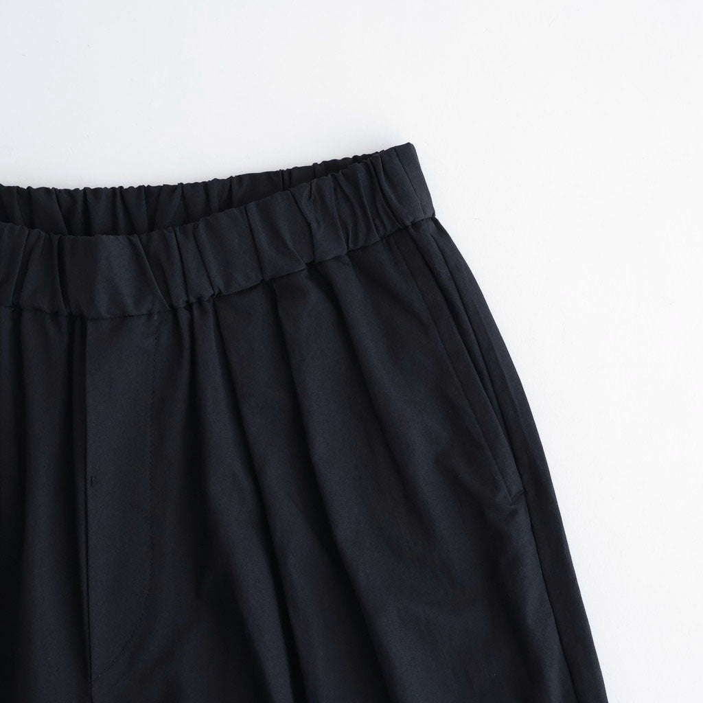 COTTON/LINEN DYED WEATHER 2TUCK WIDE EASY PANTS #9900 BLACK [GNMDS2502CLW]