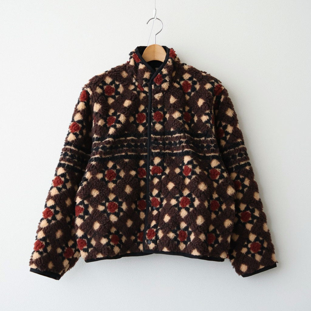Station floor pattern blouson #Brown [262809]
