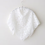 CROWN MOTIF LACE TRIANGLE STOLE #White [no.7531]