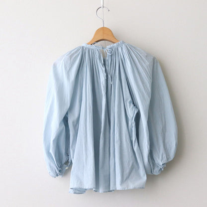 GARMENT DYE LAWN GATHER SMOCK #Sax [no.7520]