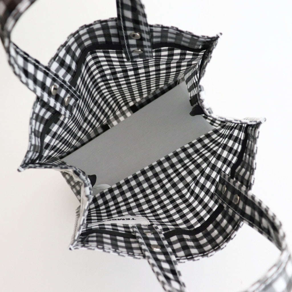 PAPER TOTE SMALL #GINGHAM BLACK [TMB-2286H]