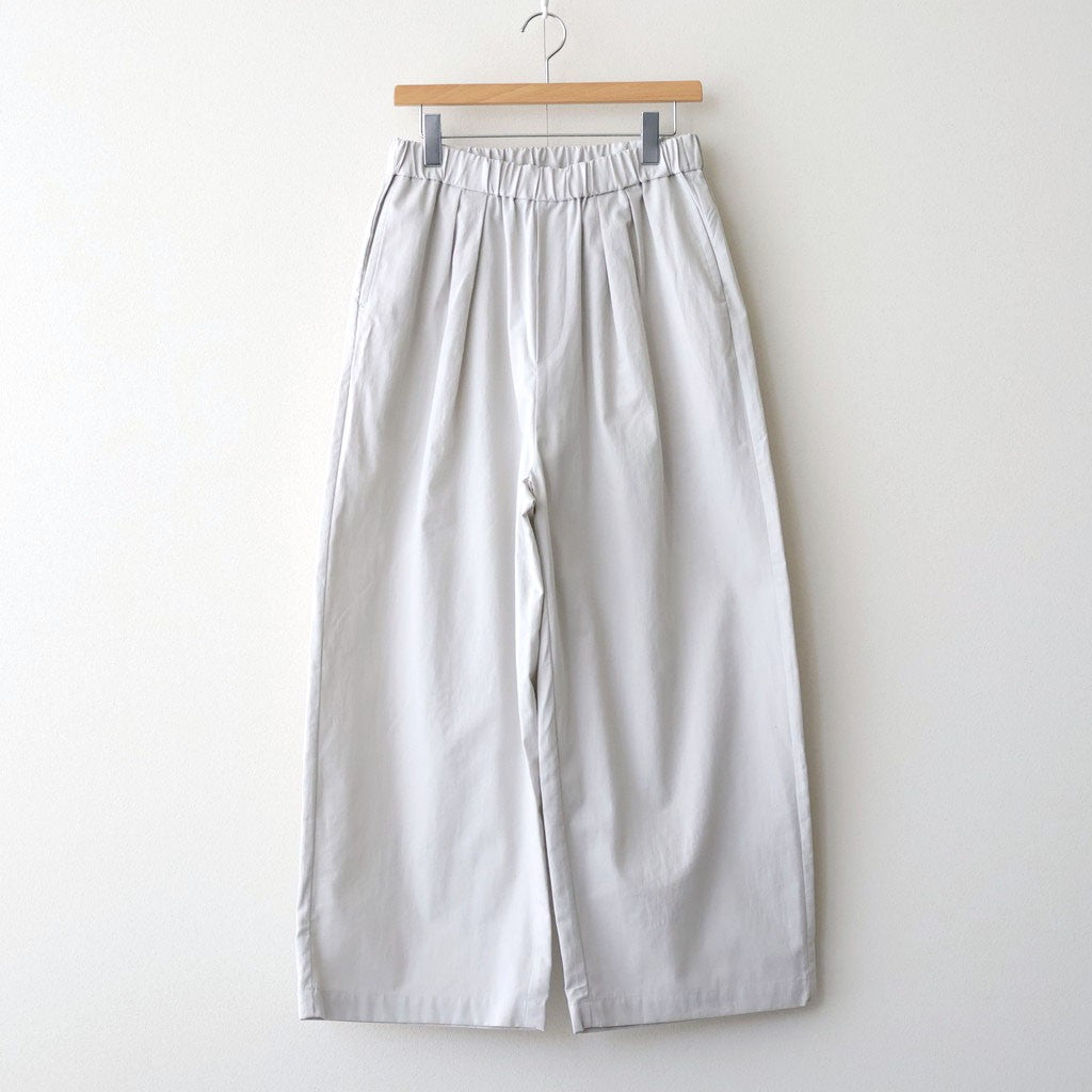 COTTON/LINEN DYED WEATHER 2TUCK WIDE EASY PANTS #9200 LT.GREY [GNMDS2502CLW]