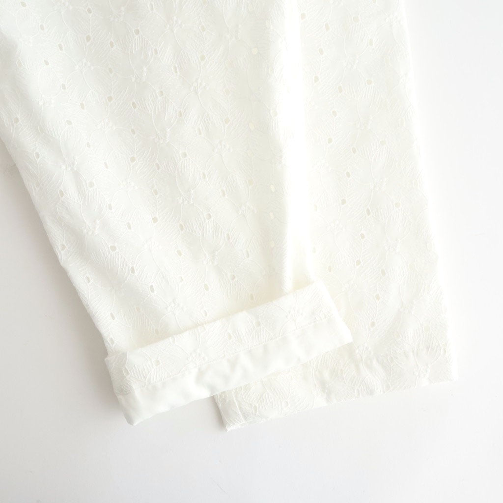 ⼼の花苑 Relaxed-fit trousers #white [TLF-226-PT007-ec]