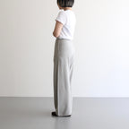 brushed silk cotton wide straight pants #gray [WVFL-UW103]