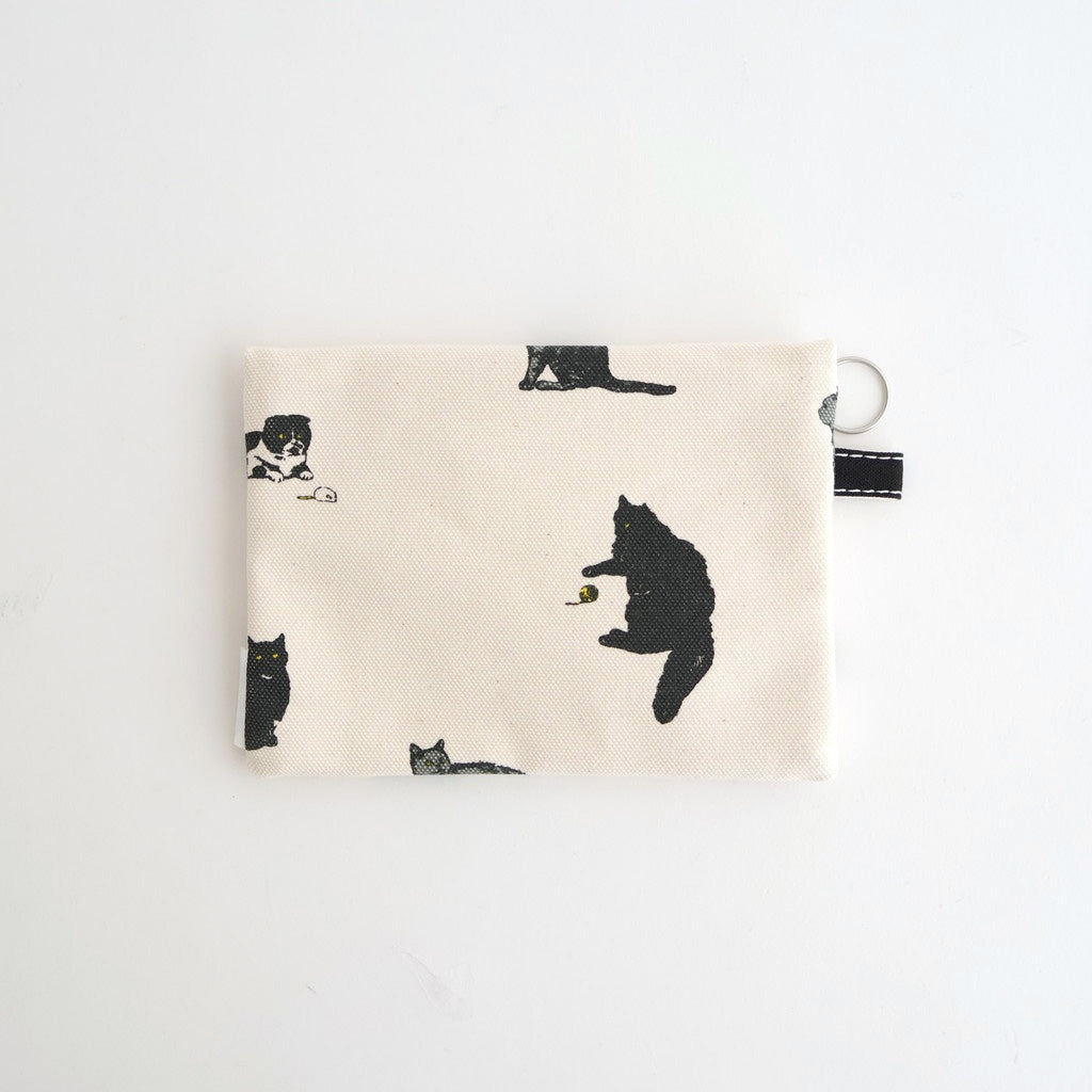 FLAT POUCH MEDIUM #CAT/BLACK [TMB-2577H]