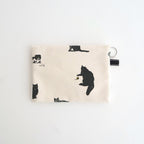 FLAT POUCH MEDIUM #CAT/BLACK [TMB-2577H]