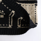 Blocked-Jacquard Jacket #Beige [oni056]