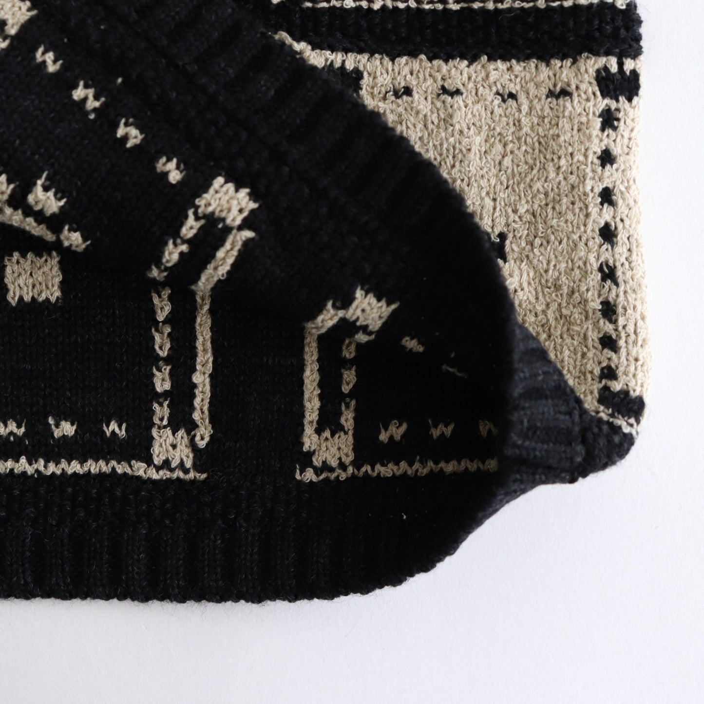 Blocked-Jacquard Jacket #Beige [oni056]