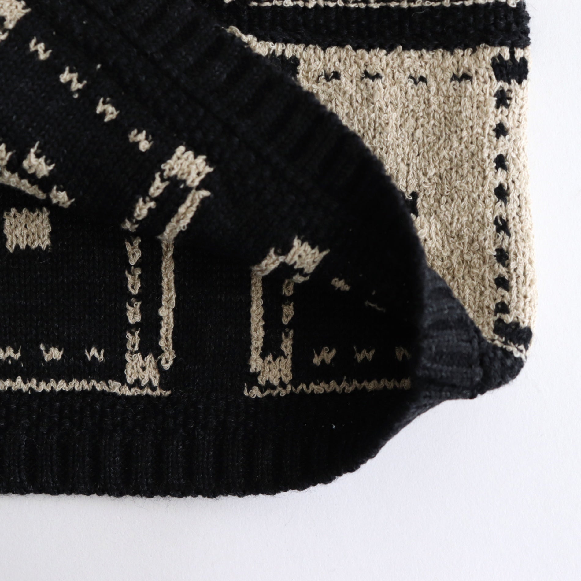 Blocked-Jacquard Jacket #Beige [oni056]