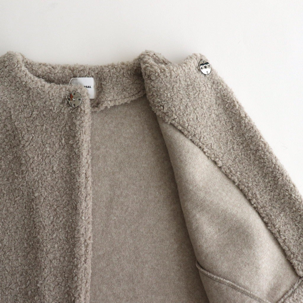 Vin ボアベスト グレージュ ボア コンパクトベスト #019 グレージュ [US234CT015] – DOKODO