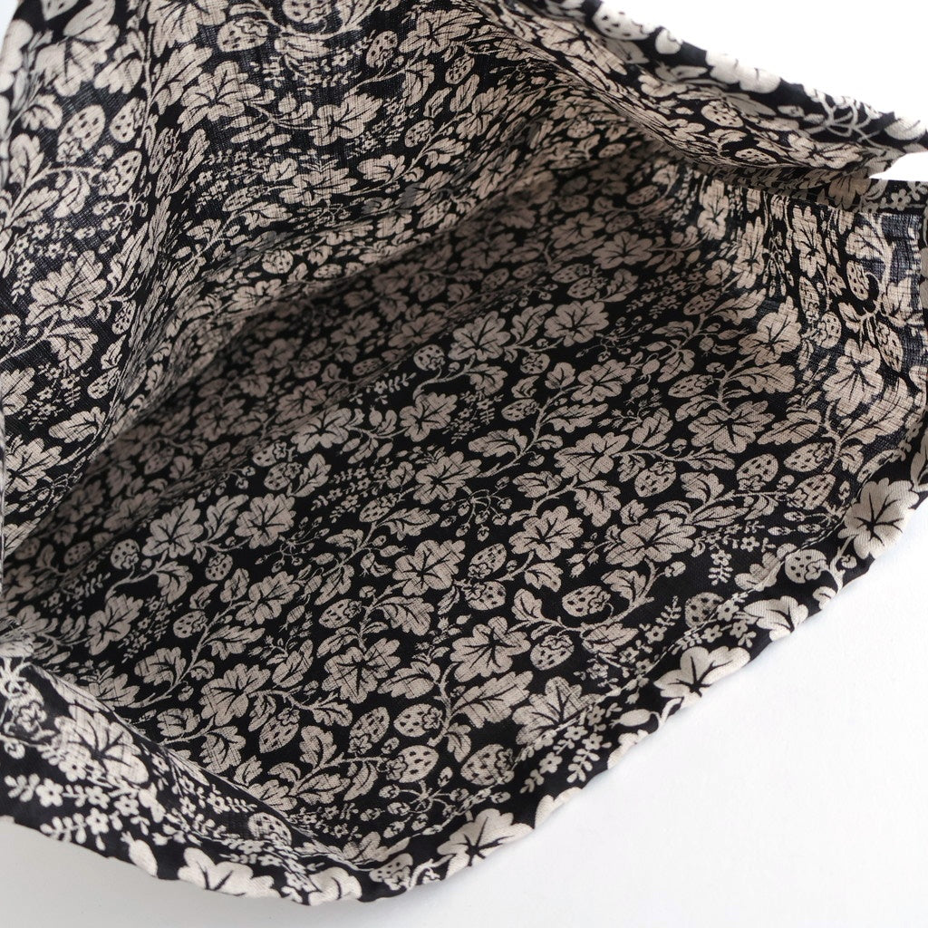 WILD BERRY DRAWSTRING BAG (L) #Flax [no.7767]