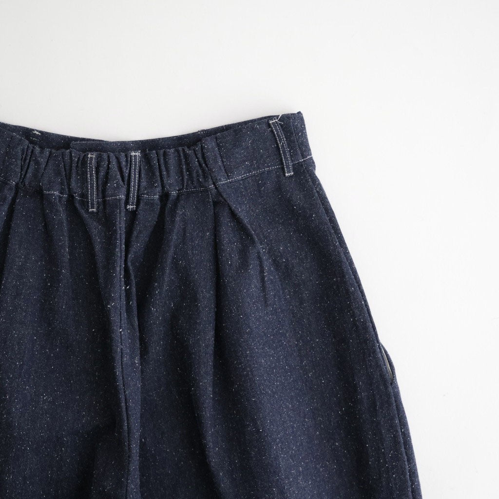 夜の散歩 Wide tapered trousers #Navy [26F-PT062-CSD]
