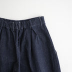 夜の散歩 Wide tapered trousers #Navy [26F-PT062-CSD]