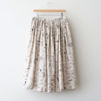 GRAFFITI GATHER SKIRT #Flax [no.7952]