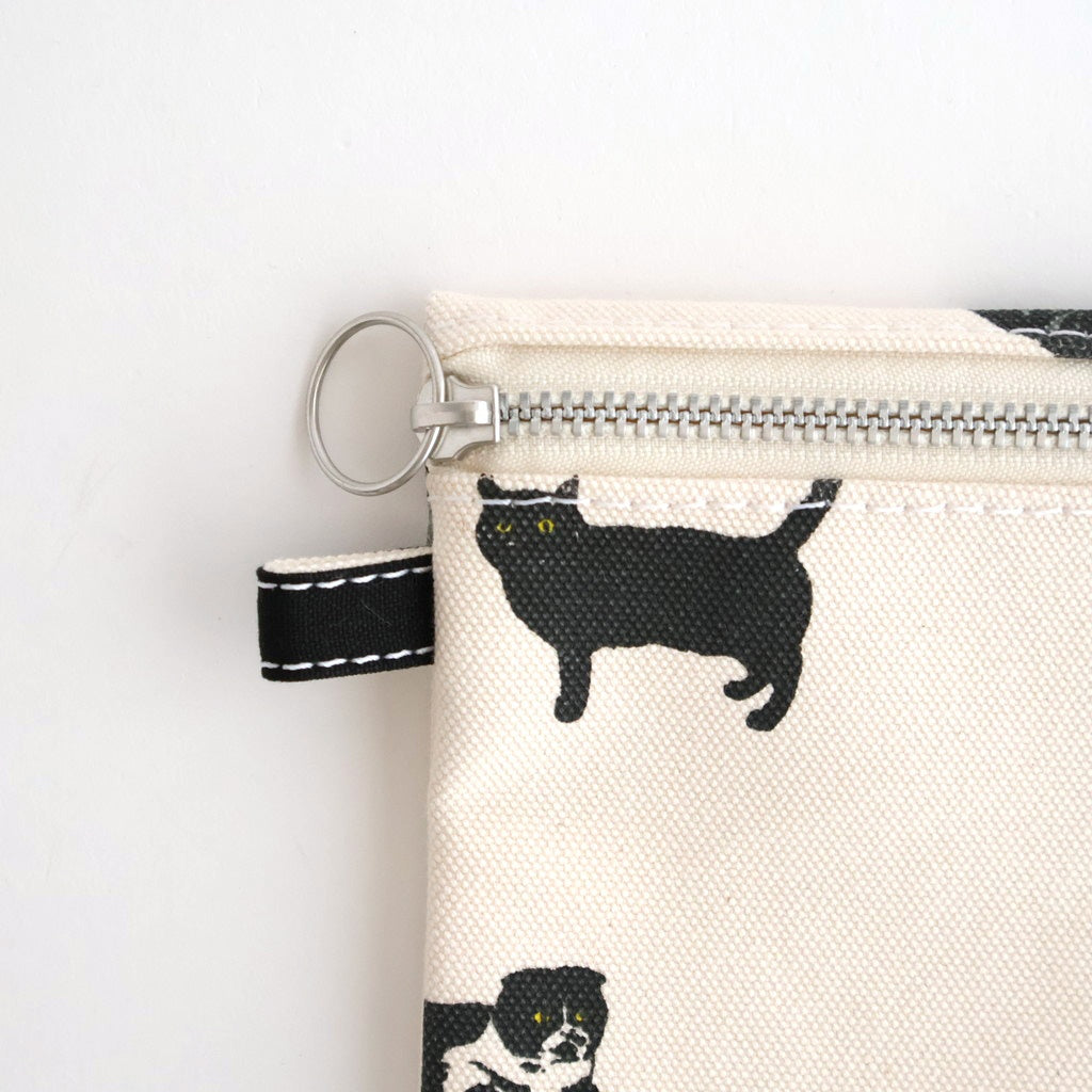 FLAT POUCH MEDIUM #CAT/BLACK [TMB-2577H]