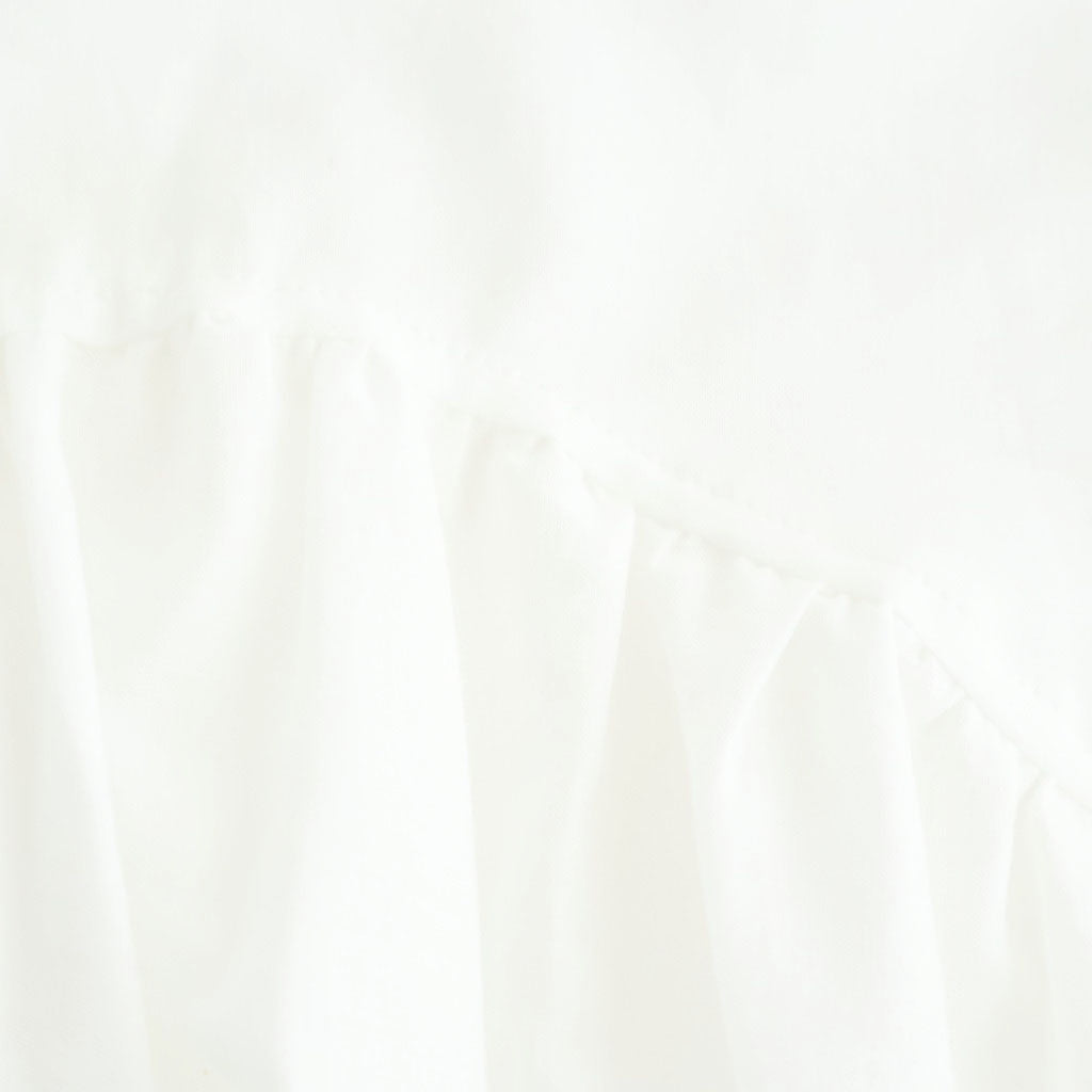 静寂の⽋⽚ Gathered half-placket blouse #white [TLF-226-SH010-la]