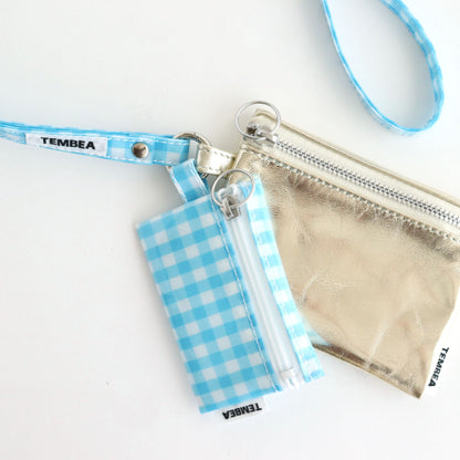 TASUKI STRAP LONG #GINGHAM SAX [TMB-2353A]