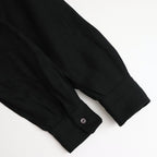 DENSELY LINEN CAPE SLEEVE SHIRT #Black [no.7308]