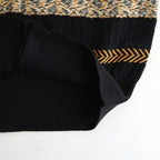 Flower Jacquard Knit Vest #Black [261806]