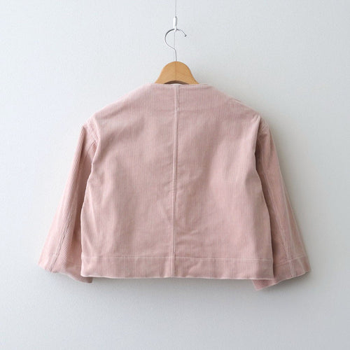 9W CORDUROY WIDE SLEEVE JACKET #Pink [no.7747]