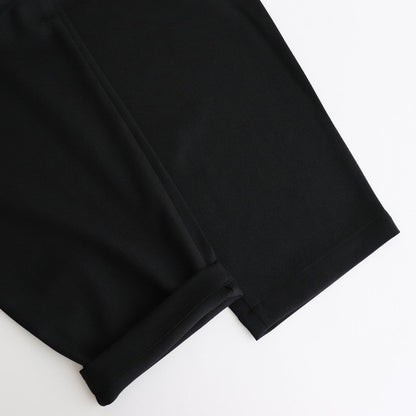 FLAVOR Wool-Like Twill Tuck Pants #Black [TS230PT082]