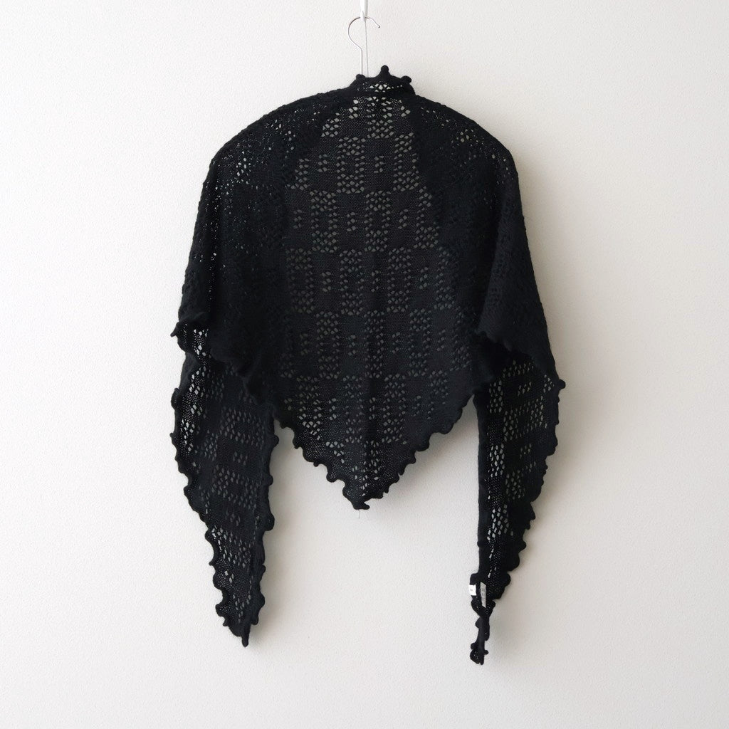 TRIANGLE SCARF #9900 BLACK [BNSL2551]