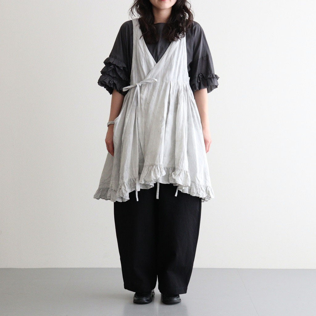 雲のウツロイ：Cache-coeur tunic #white powder×ink [11261-07507]