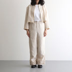 DENSELY LINEN TRIMING BOLERO #Antique White [no.7311]