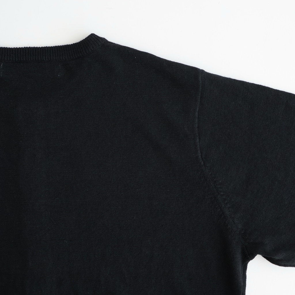 French Pure Linen クルーネックカーディガン #001 クロ [UT262KN001]